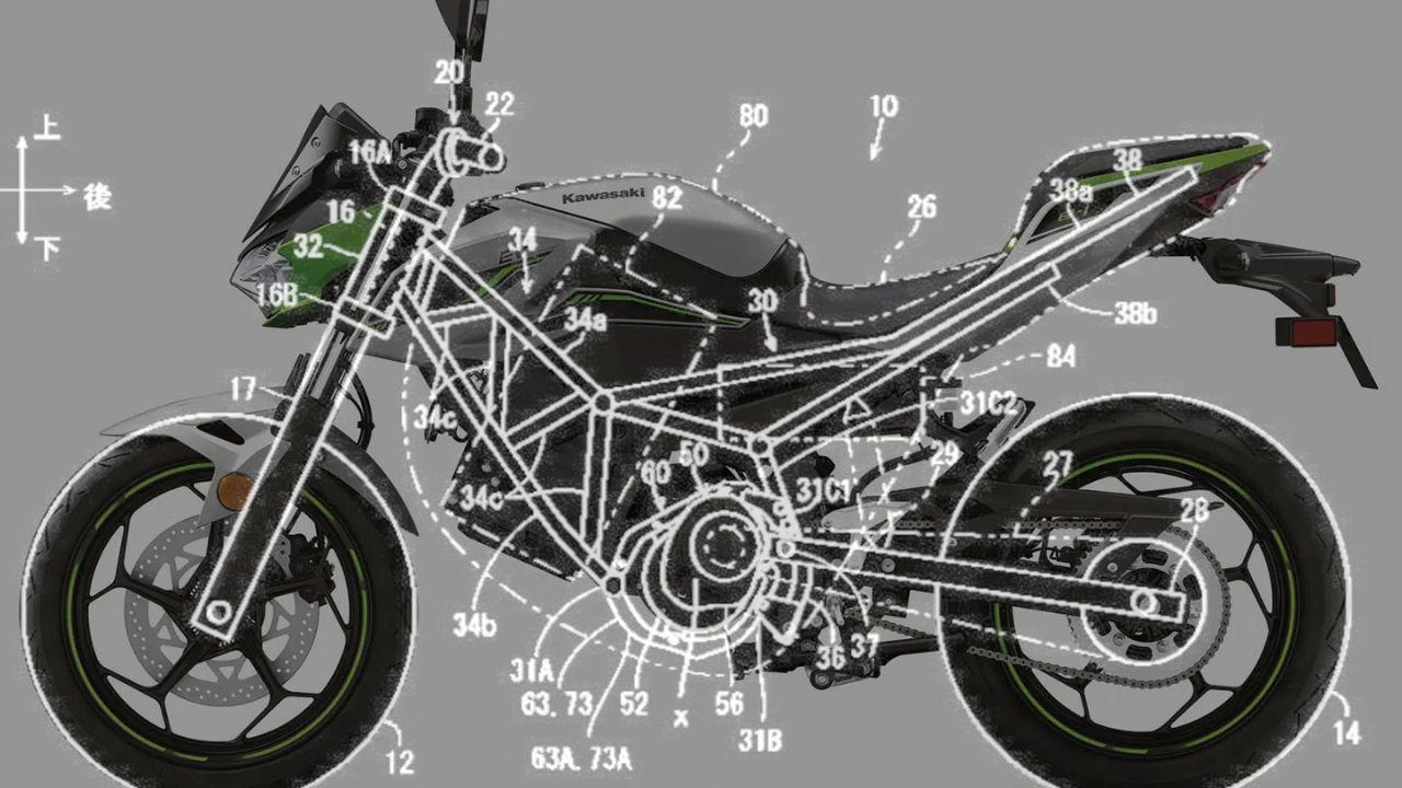 Kawasaki files patent for electric bike with wild modular motor tech