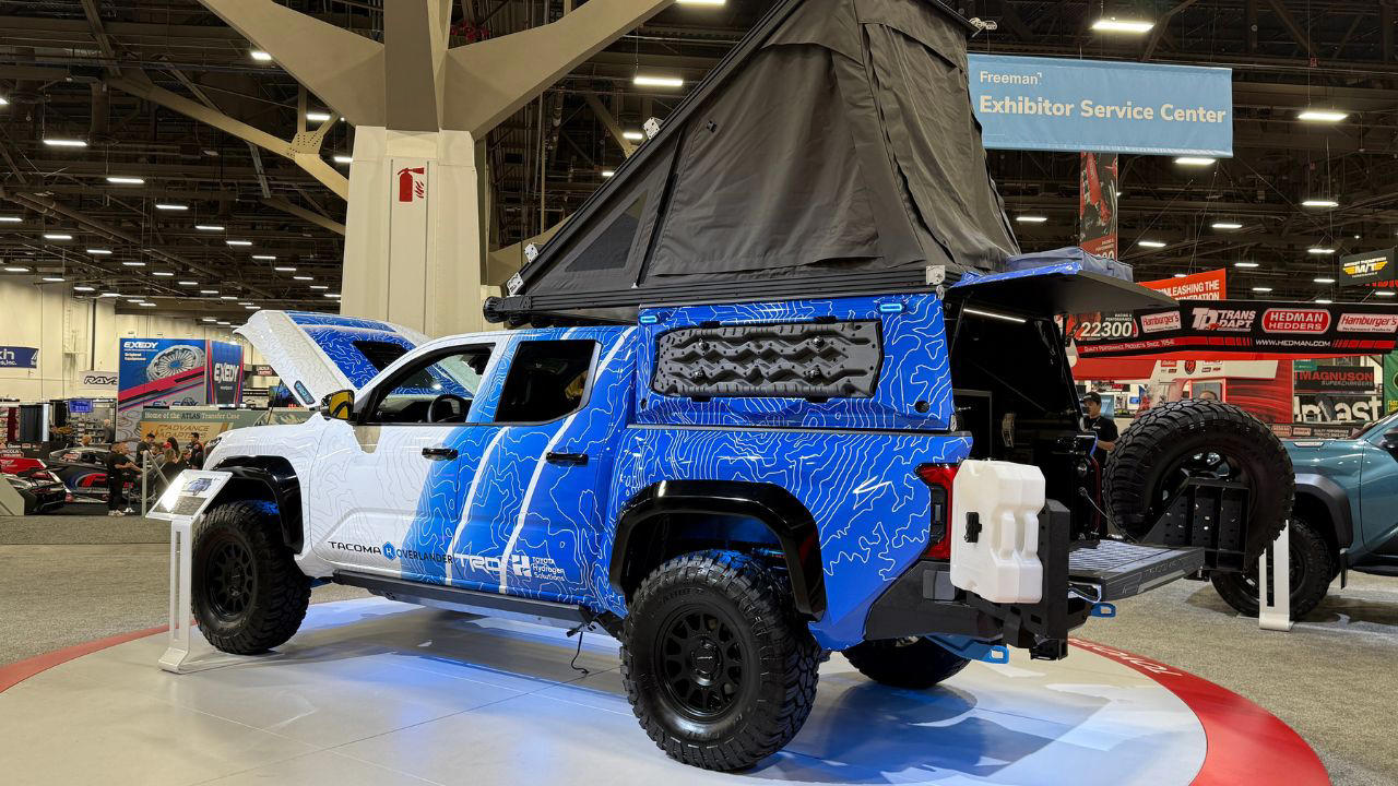 Hydrogen Tacoma H2 Overlander filters drinking water on the trail