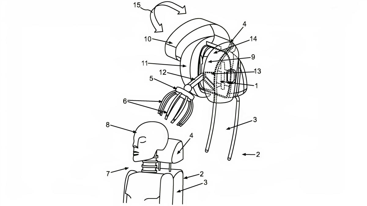 Mercedes files a second patent for a bizarre seat-mounted head massager