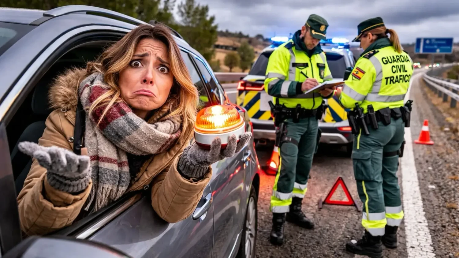 No importa si llevas la baliza V16 en la guantera, pero no cumples esta norma. La Guardia Civil multa con hasta 200 euros