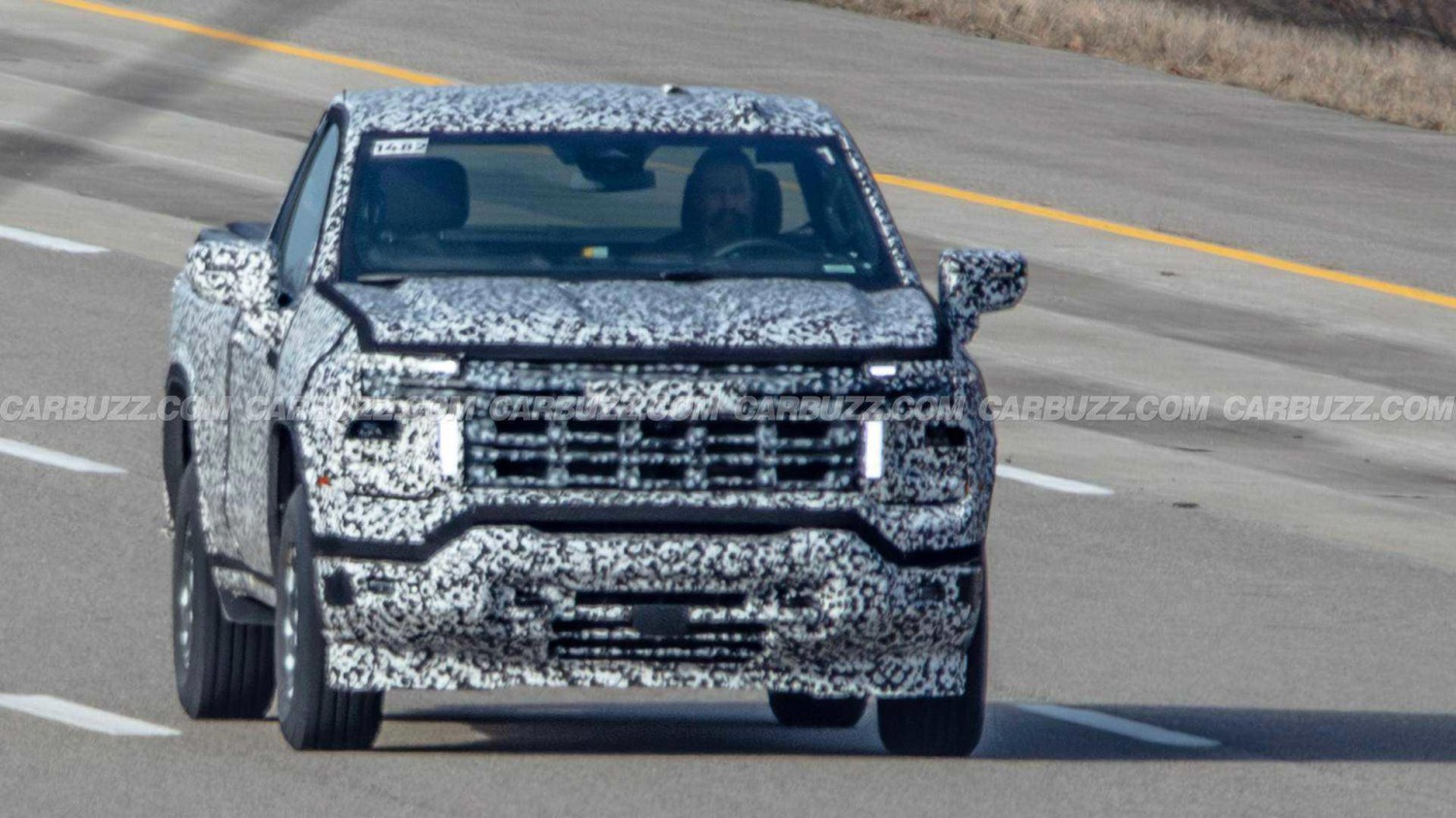 Shorty regular cab Silverado prototype spotted testing