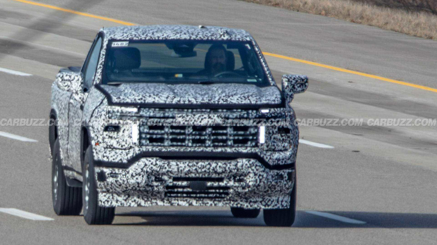 Shorty regular cab Silverado prototype spotted testing