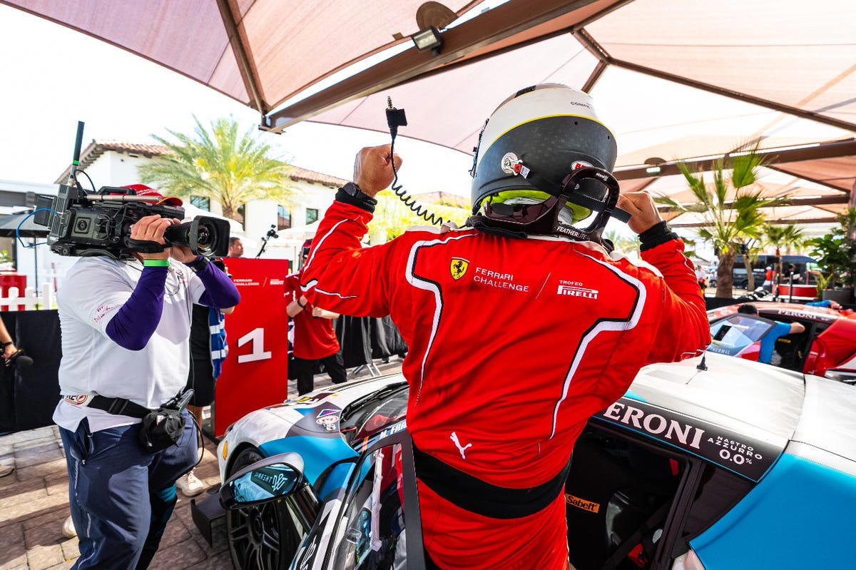 Ferrari racecars took to this desert track last weekend