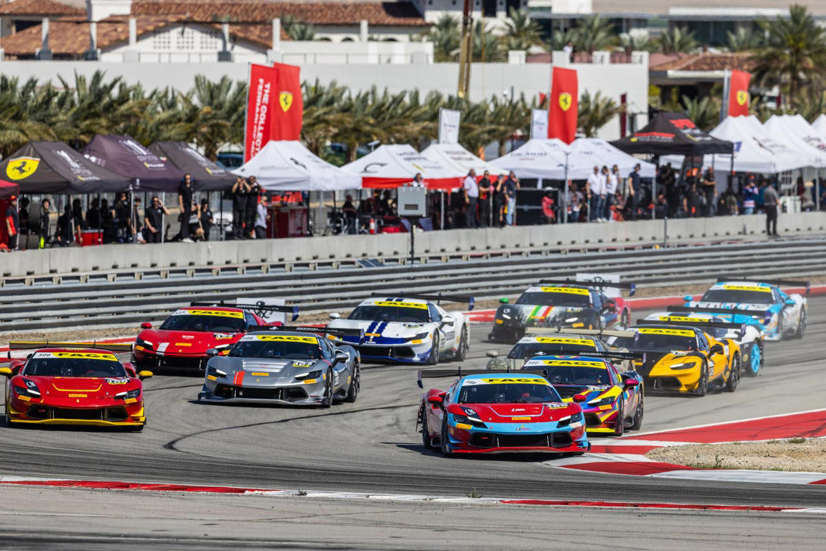 Ferrari racecars took to this desert track last weekend