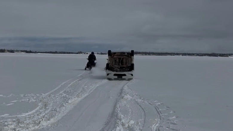 Joyriders abandon car on frozen Canadian ocean, leaving authorities to clean up the mess