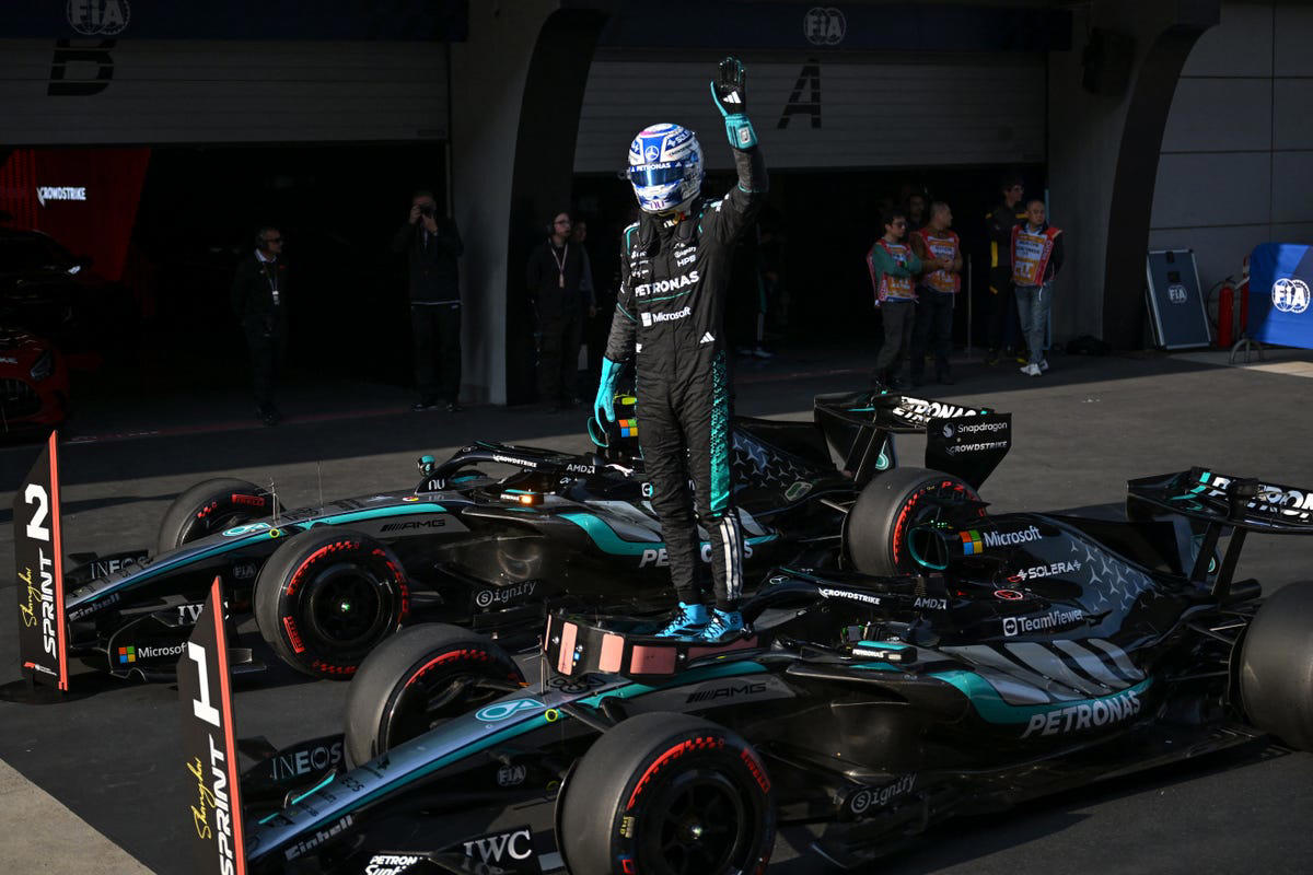 Mercedes, McLaren, Ferrari, Primera fila al sprint de Mercedes en el GP de China de F1; McLaren doblega a Ferrari