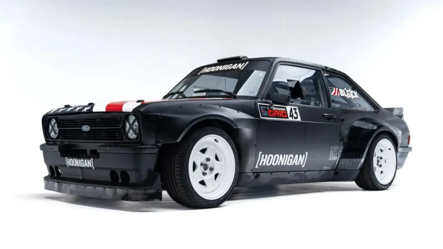 Este coche es único en el mundo y fue utilizado por Ken Block para una de sus famosas gymkhanas. Ahora está a la venta