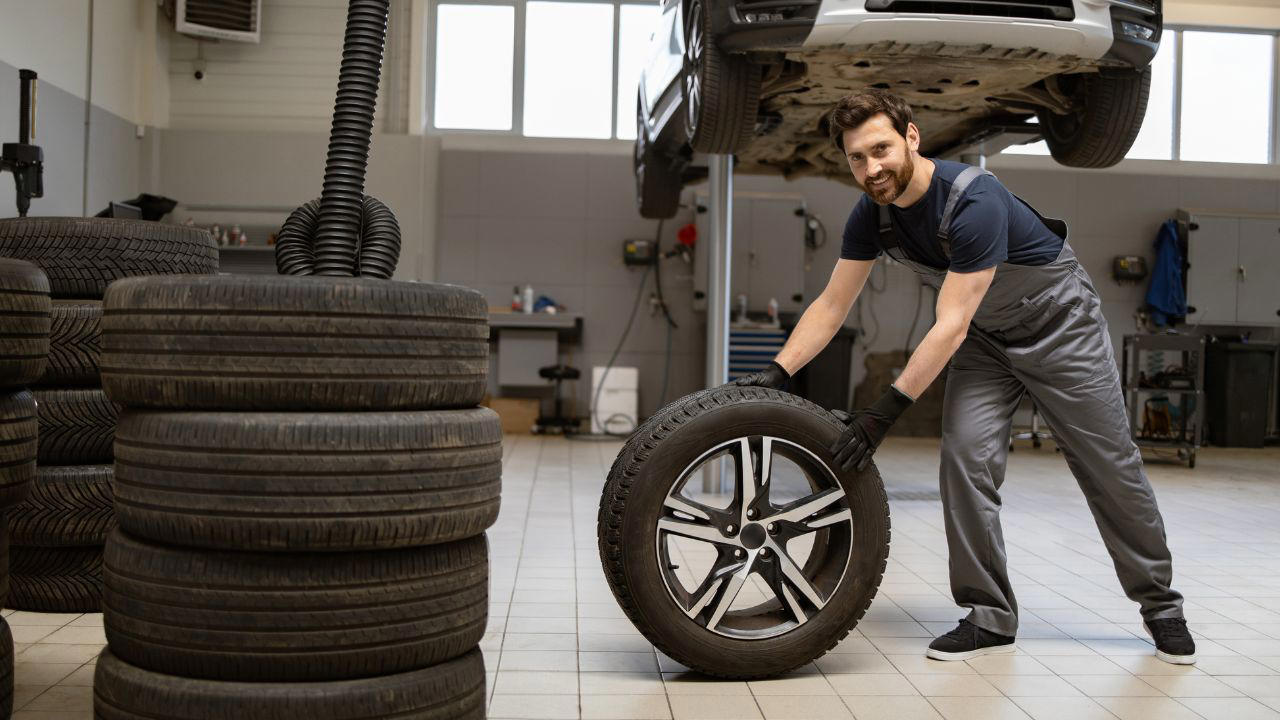 Owner says a routine tire rotation ended with scratches on all four wheels