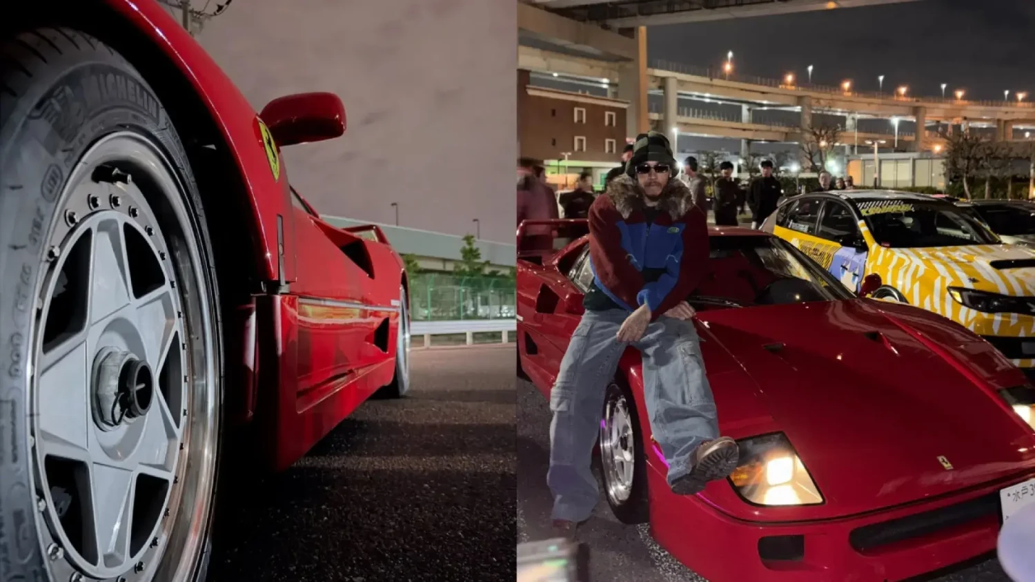 Nissan, Nissan GT-R, Ferrari, Ferrari F40, Lewis Hamilton cambia el Nissan GT-R R34 por un Ferrari F40 para su noche de drifting en Tokio
