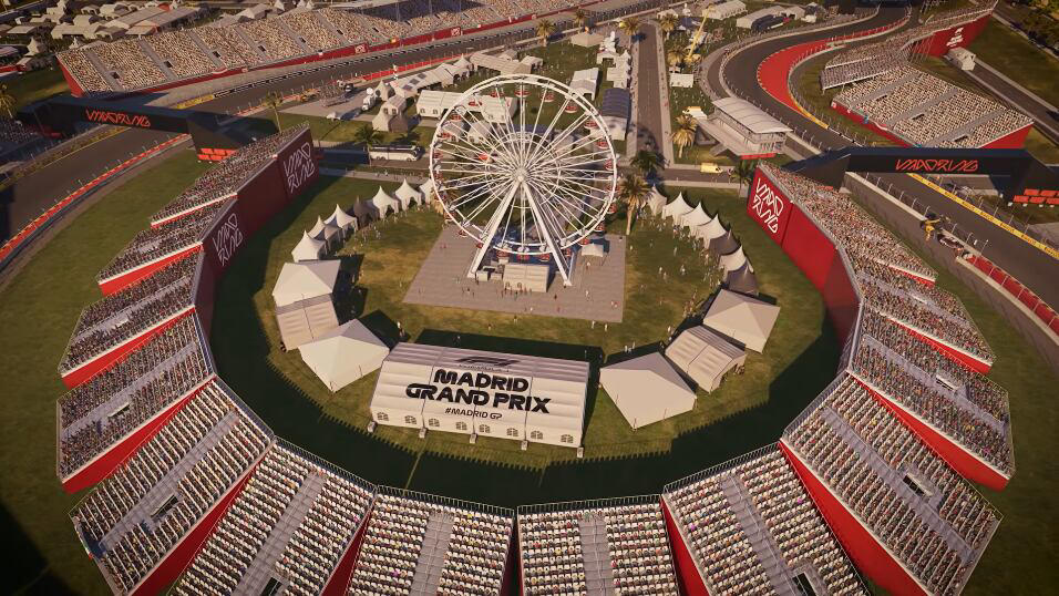 F1 25 muestra las primeras imágenes oficiales de la versión final de Madring con noria incluida