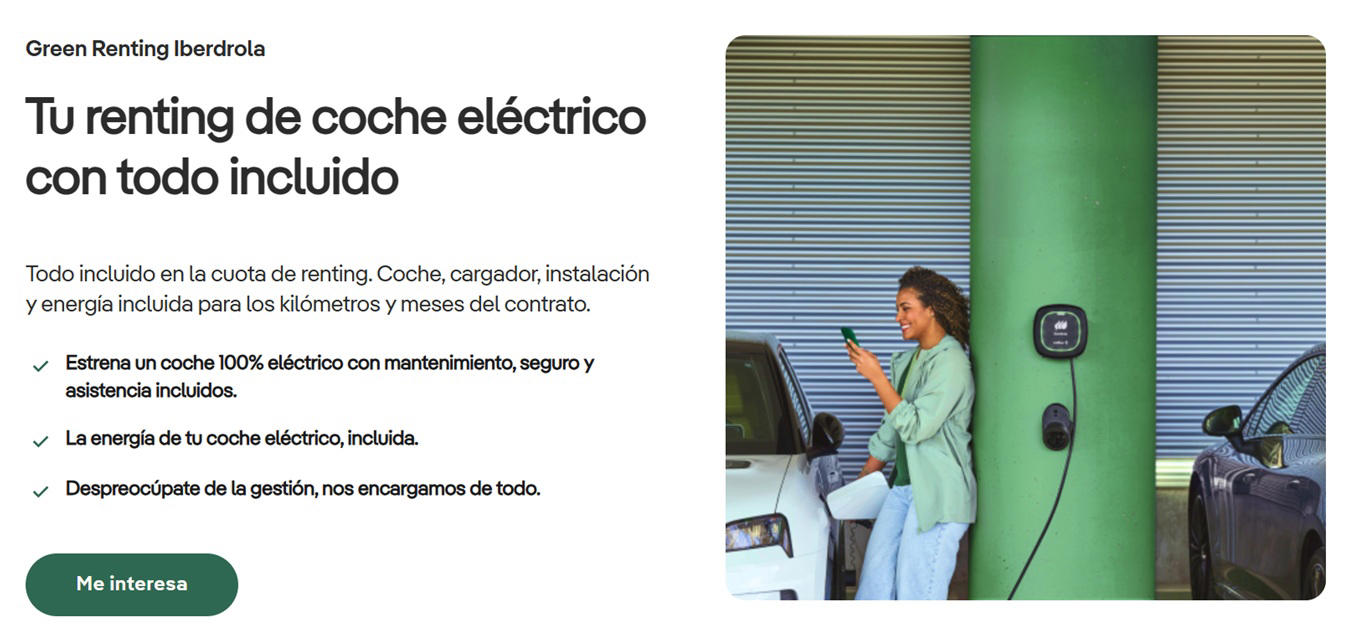 El ‘renting’ ideal para olvidarse de las preocupaciones lo ha creado Iberdrola: incluye coche eléctrico pero también cargador, instalación y energía