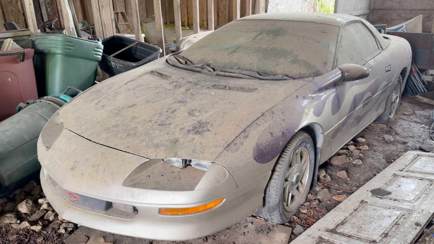 This forgotten flame-painted Camaro roared back to life after 20 years in storage