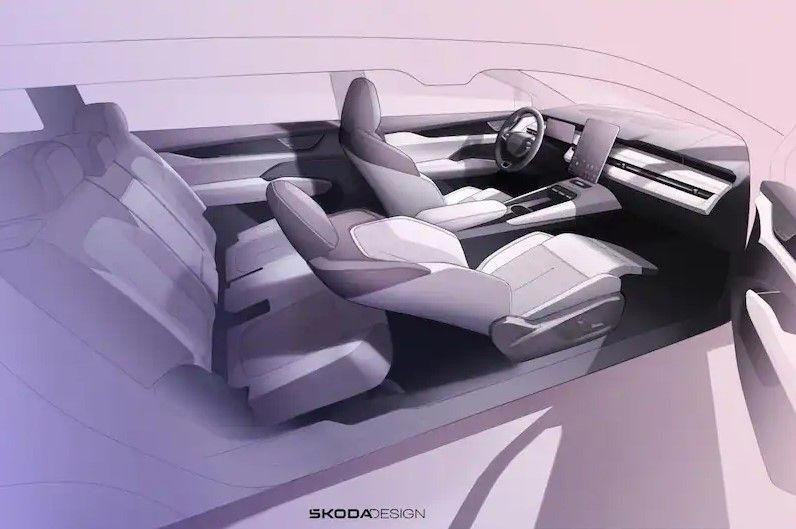 El Skoda Peaq deja ver su interior antes de su presentación: más grande que el Enyaq y con hasta siete plazas