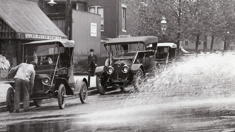 Could crank-starting an antique car really break your arm?