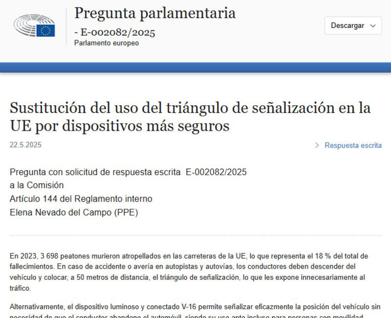 Bulos, politización y un reconocimiento europeo para la V-16, la baliza de la DGT que Vox y el PP también apoyaban