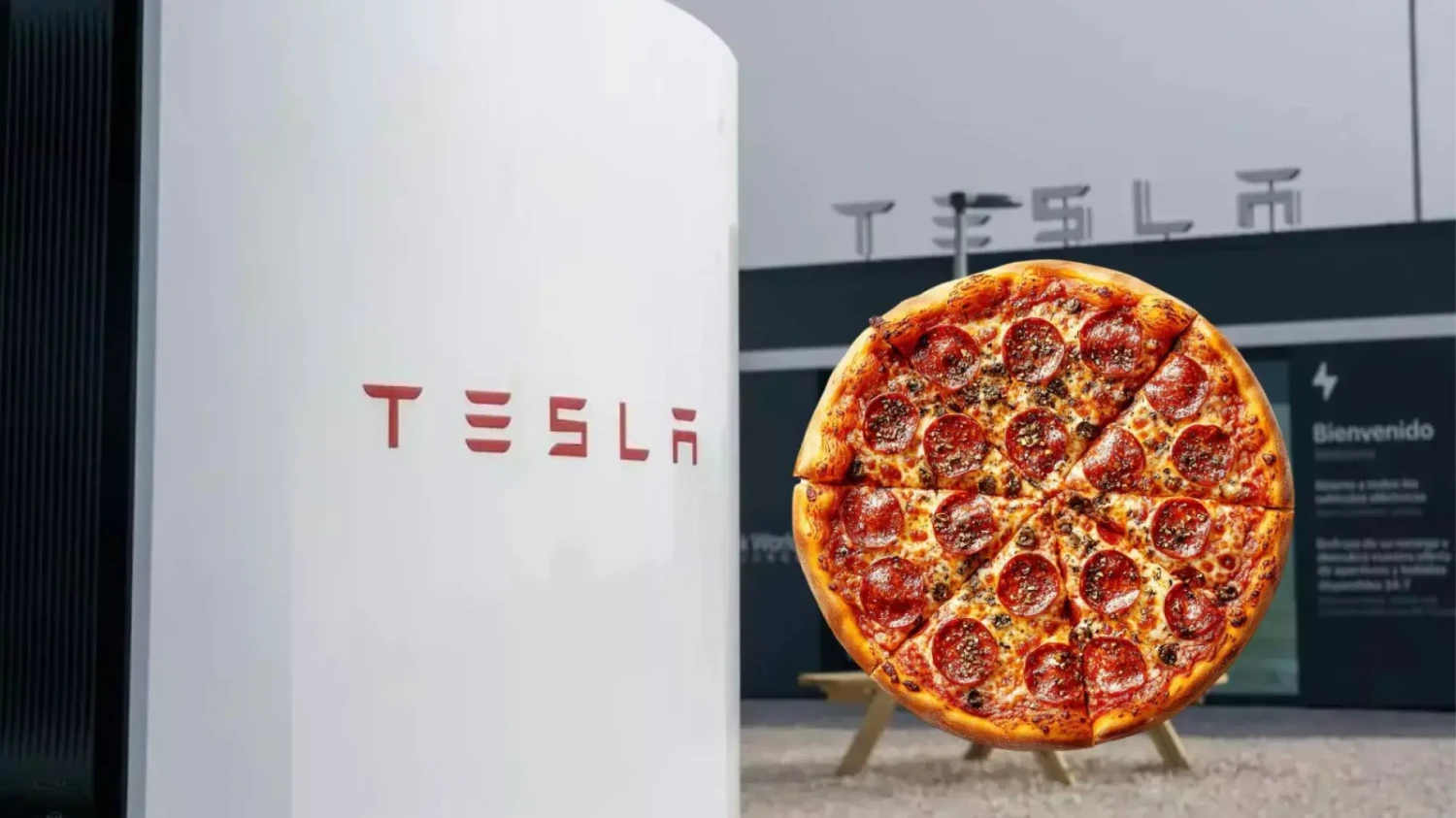 Esta estación de Tesla en España tiene cargadores de 250 kW y máquina que te hace pizzas en el momento