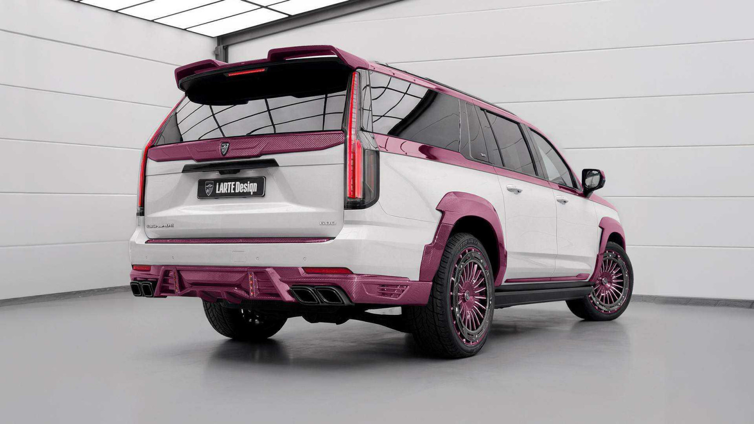 Larte Design creates pink carbon fiber for custom Cadillac Escalade
