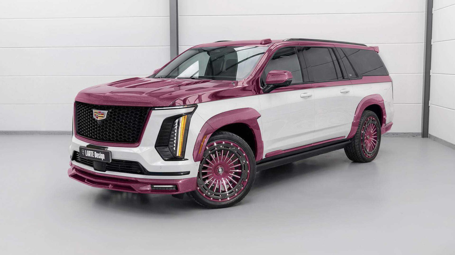 Larte Design creates pink carbon fiber for custom Cadillac Escalade