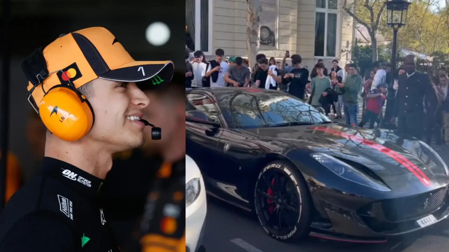 Lando Norris revoluciona las calles de Madrid con su superdeportivo: un Ferrari con un precio superior a los 300.000 euros