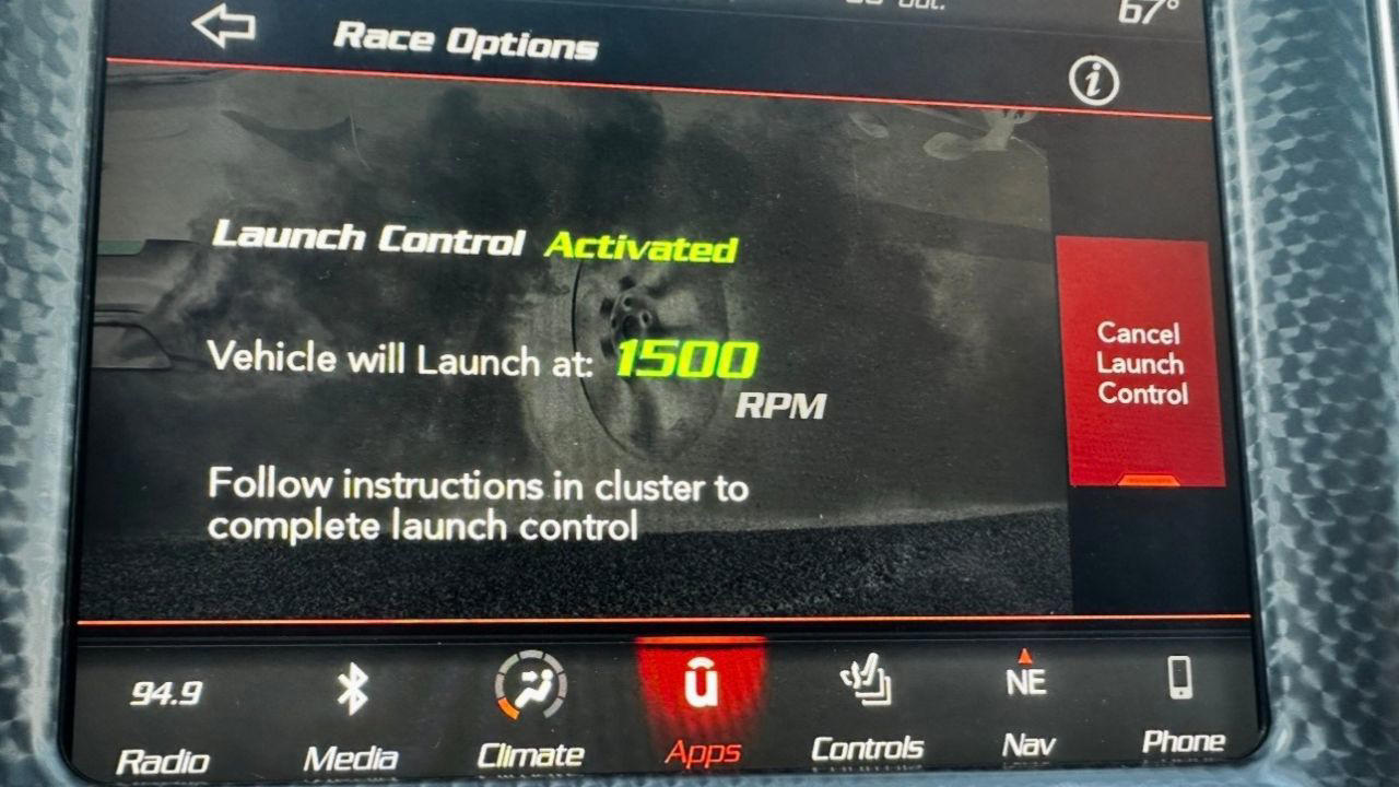 What does the launch button do on a Dodge Hellcat? Full guide