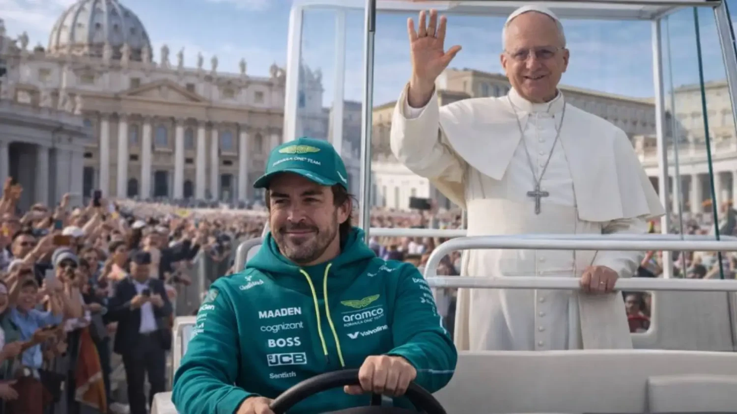 El Vaticano le negó la posibilidad a Fernando Alonso de conducir el papamóvil: “Pusieron el grito en el cielo y nos dijeron que de ninguna manera”