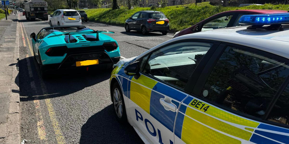 La policía confisca este Lamborghini Huracán el día de la boda de una pareja
