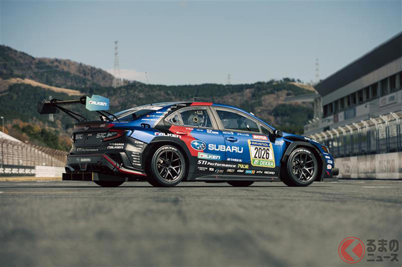 400馬力へ進化した新型マシンで挑む! 水平対向エンジンとAWD技術を武器にスバル「WRX S4」が進化? ニュル24時間の体制発表