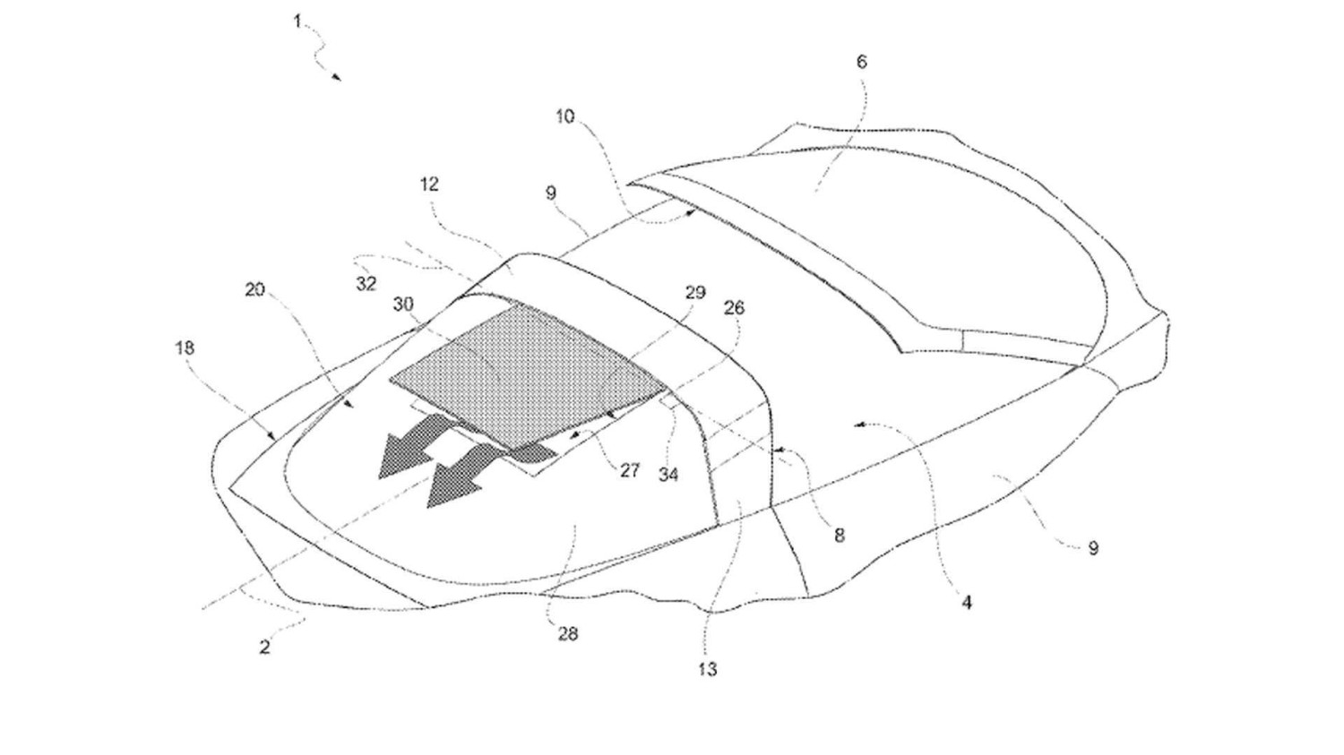 Ferrari patent fixes biggest targa-top issue with moving flap