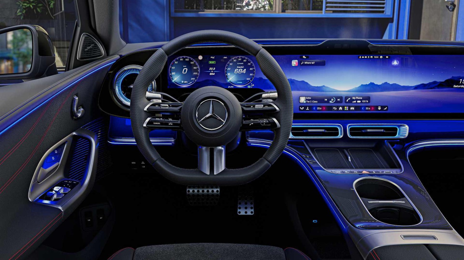 New electric Mercedes C-Class interior looks like it came from Star Trek