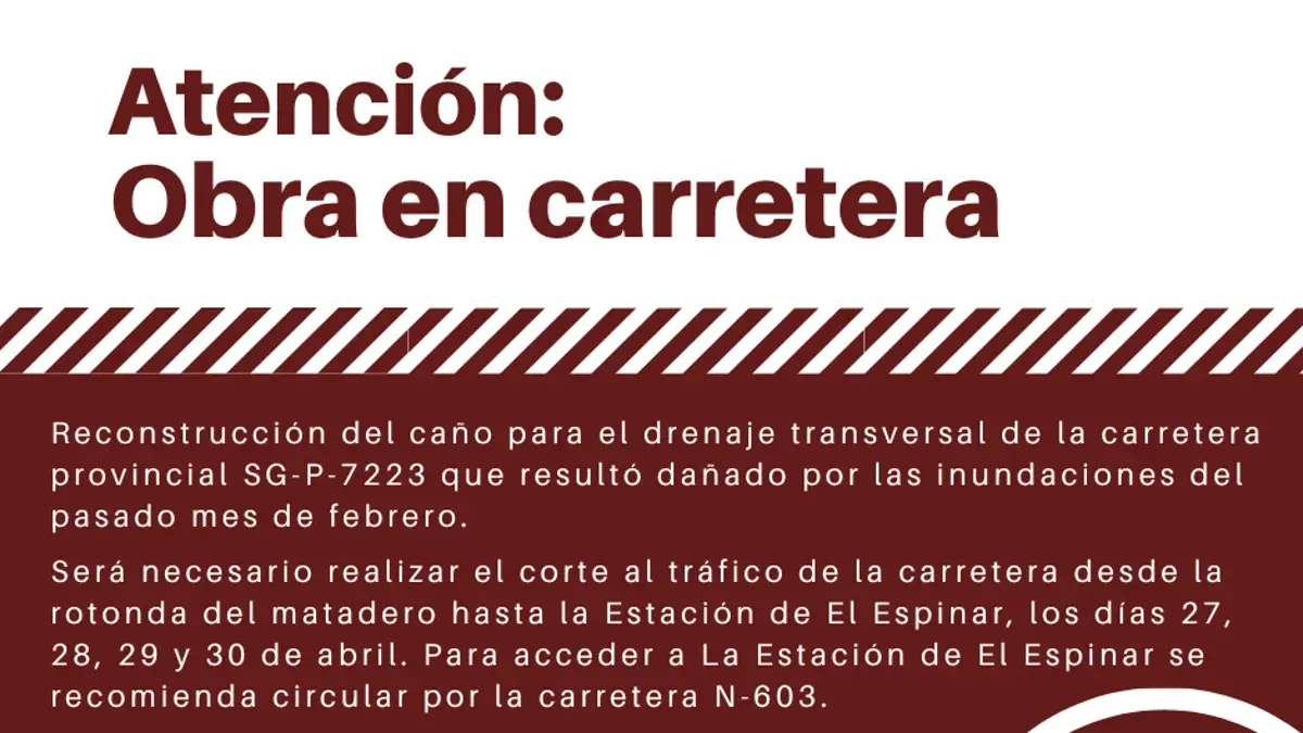 Nuevas actuaciones de mantenimiento y mejora en la red de carreteras de Segovia