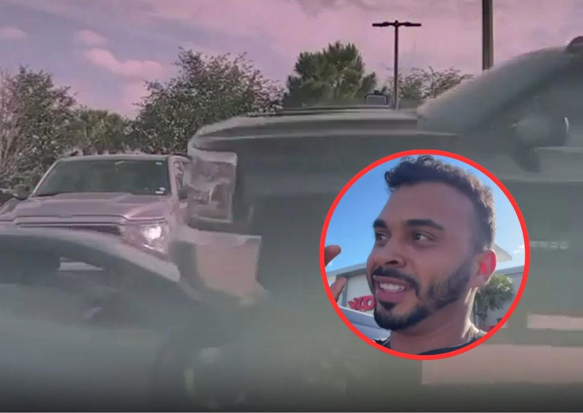 No se dio cuenta de que tenía un Lamborghini delante y pasó por encima de él como si nada: el dueño del superdeportivo subió todo a sus redes