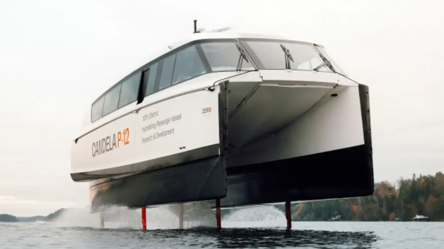 No solo son camiones eléctricos, también compran barcos voladores con tecnología 100% eléctrica: se llaman Candela P-12 y recorren 74 km al día