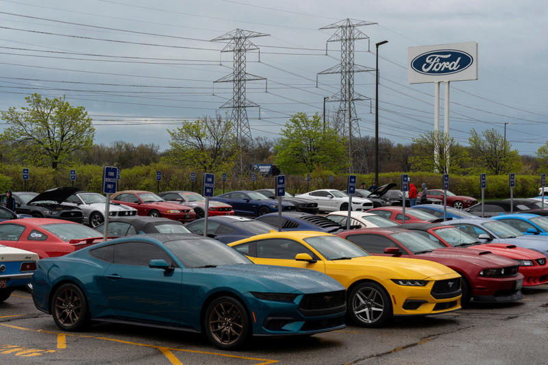 Mustang fans in Flat Rock to cheer National Mustang Day. See the pics