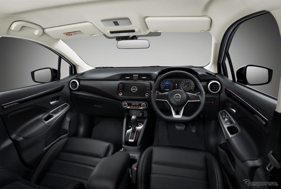 日産の小型セダン「アルメーラ」、2026年モデルをタイで発表…スポーティな新デザインに