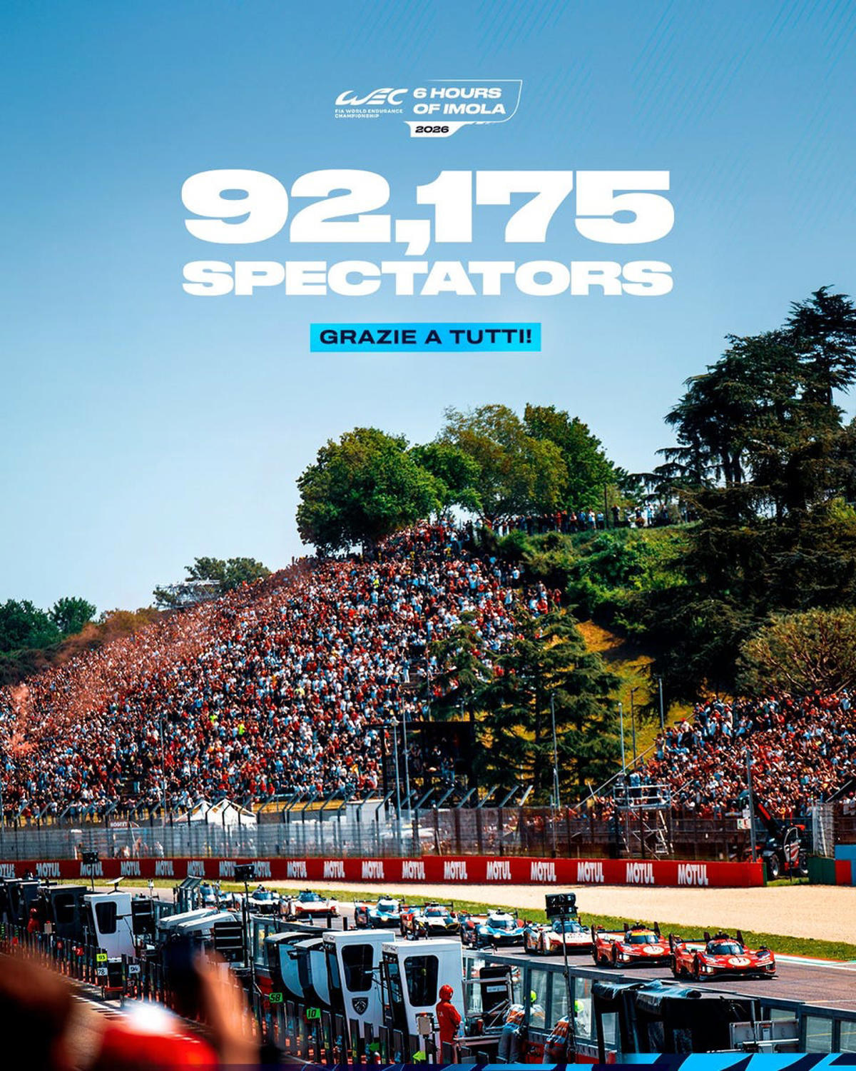 Multitudinaria asistencia al WEC en Imola, que manda un mensaje a la Fórmula 1