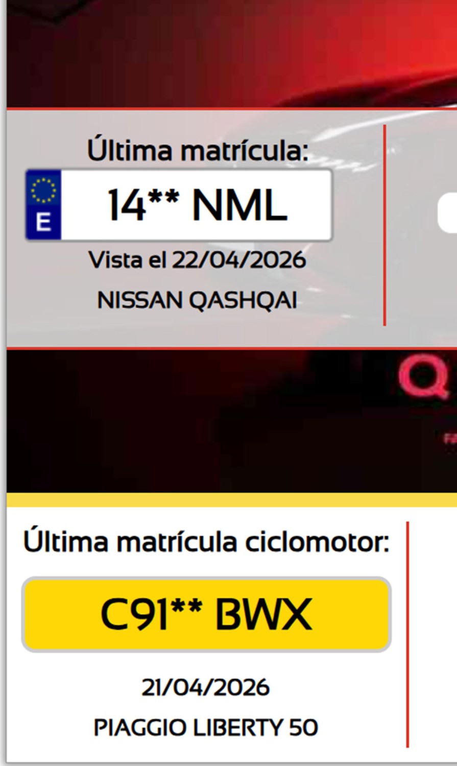 Esta es la última matrícula asignada por la DGT y estas son las sorpresas para los próximos meses