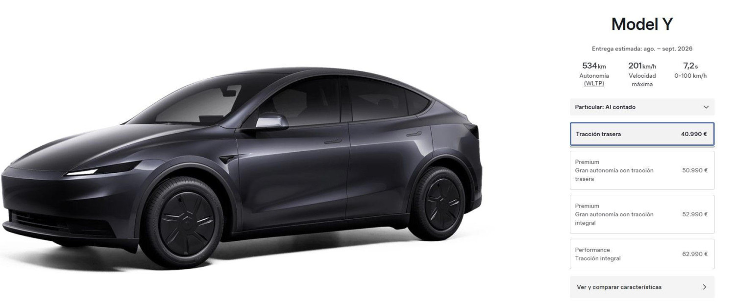 Tesla, Tesla recorta la gama del Model Y y sube precios: así queda ahora