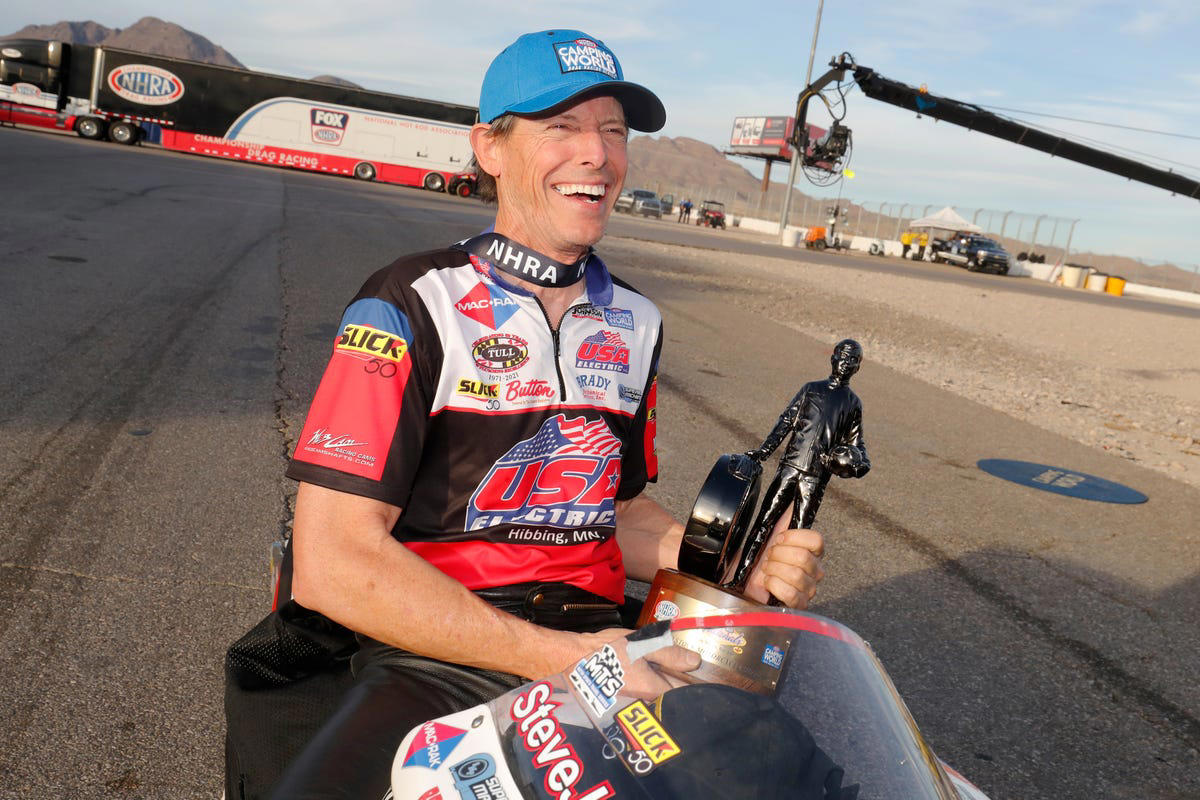 NHRA’s Ron Capps, Angelle Sampey reach ultimate recognition together
