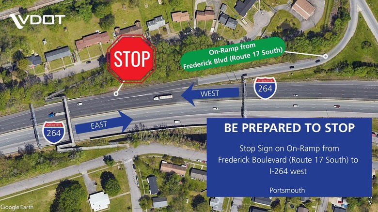 Here's why you might see a stop sign on an interstate on-ramp