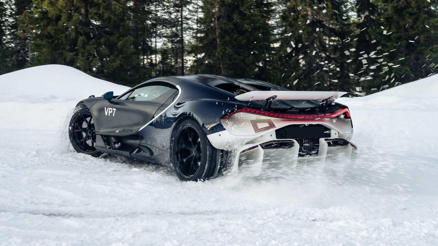 Bugatti 'testing' the Tourbillon in Sweden looks like the best possible snow day