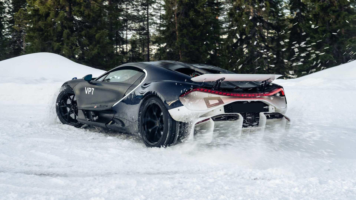 Bugatti 'testing' the Tourbillon in Sweden looks like the best possible snow day