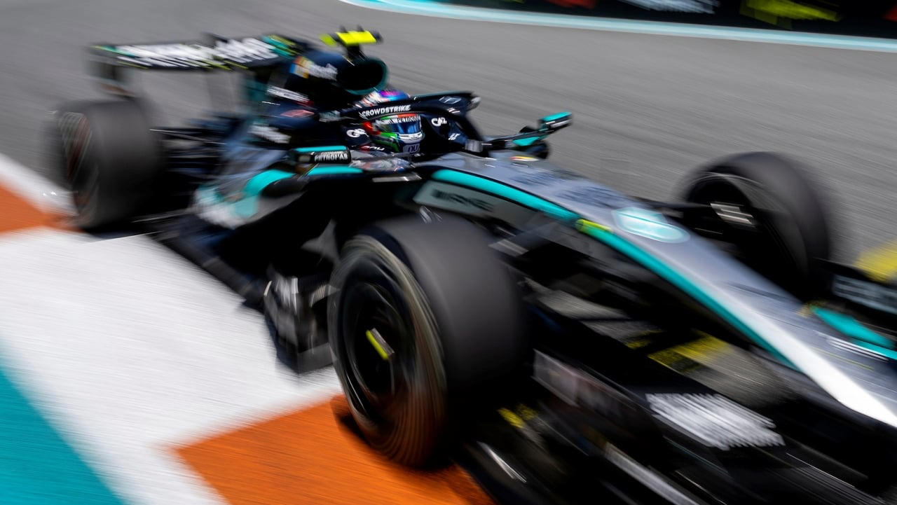 Mercedes, Mazazo de Andrea Kimi Antonelli, pole para Mercedes en el GP de Miami seguido de Leclerc y Verstappen