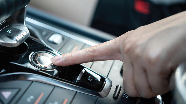 What happens if you hit a car's power button while driving at speed?