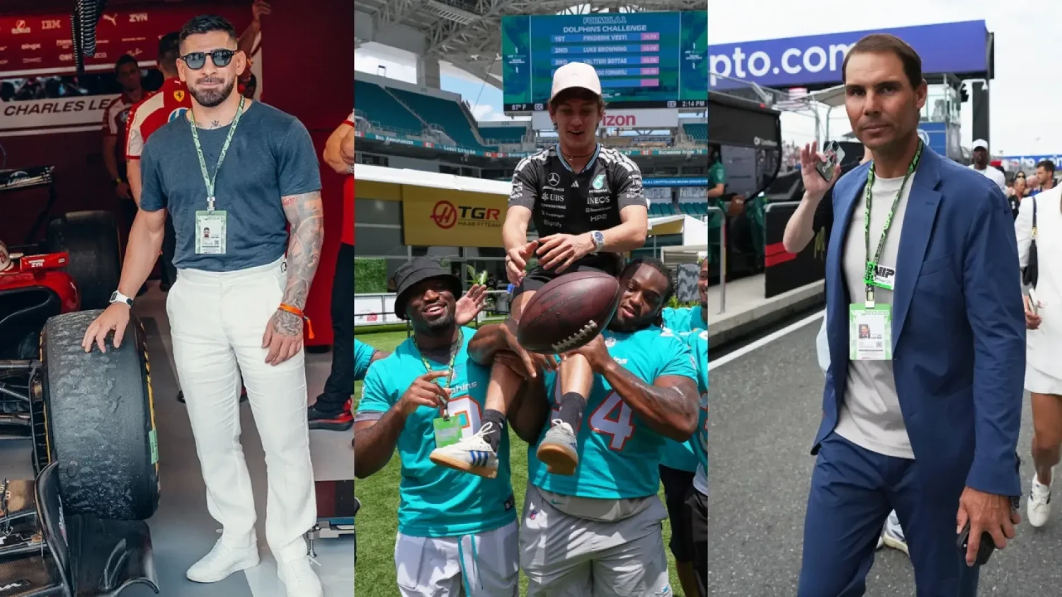 Los famosos que se pasaron por el GP de Miami de Fórmula 1: parecía el Paseo de la Fama de Hollywood