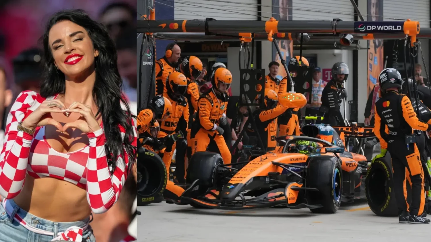 Se hace viral la reacción de un mecánico de McLaren al ver pasar a la modelo Ivana Knoll