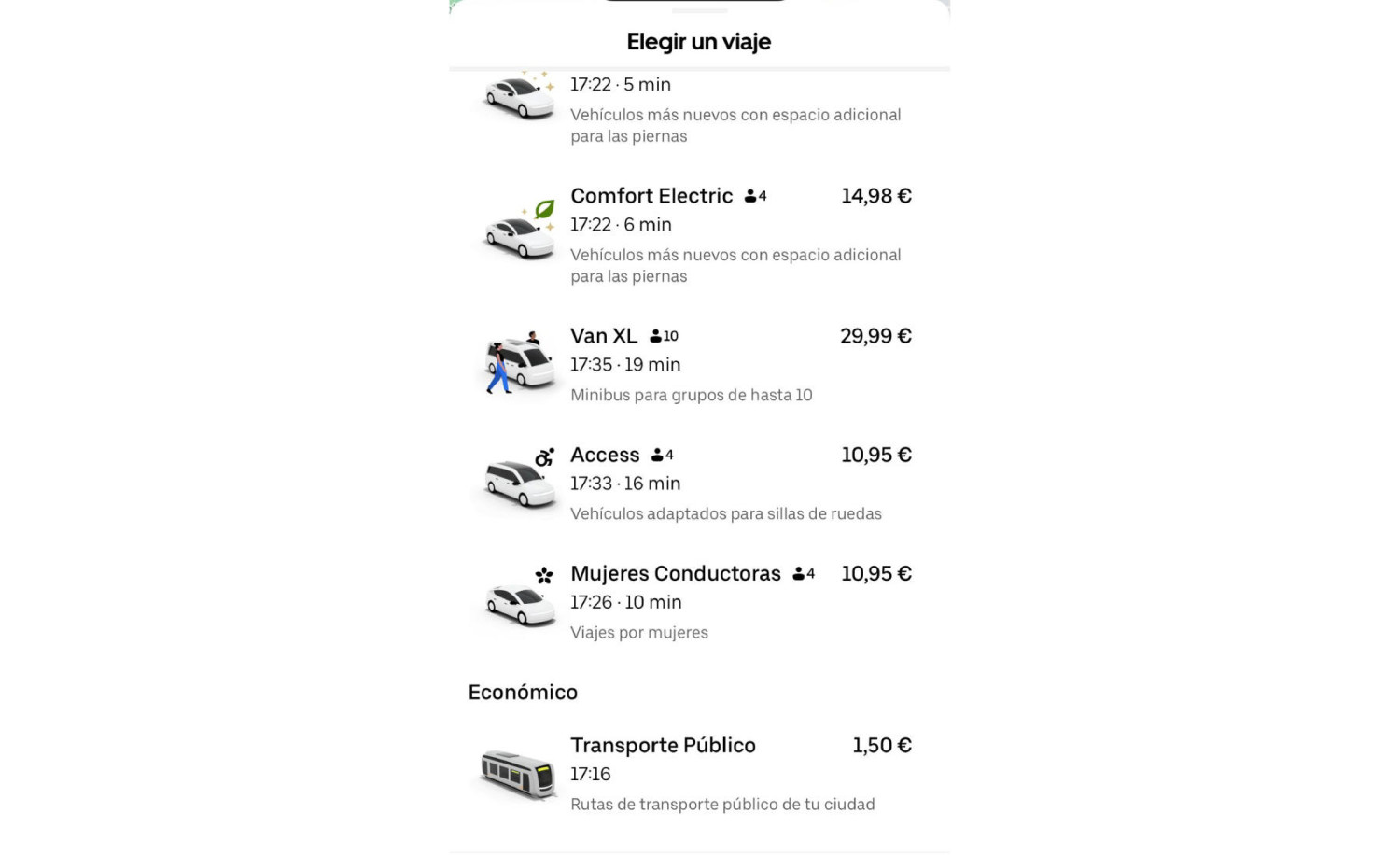 Uber introduce una novedad que va más allá del precio o la rapidez: puedes elegir esto y muy poca gente lo sabe