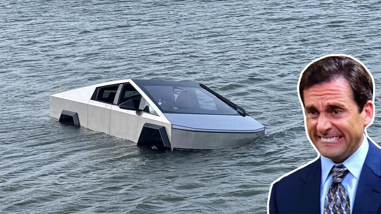 Quiso meter el Cybertruck en un lago y la jugada salió carísima: sin coche y en la cárcel