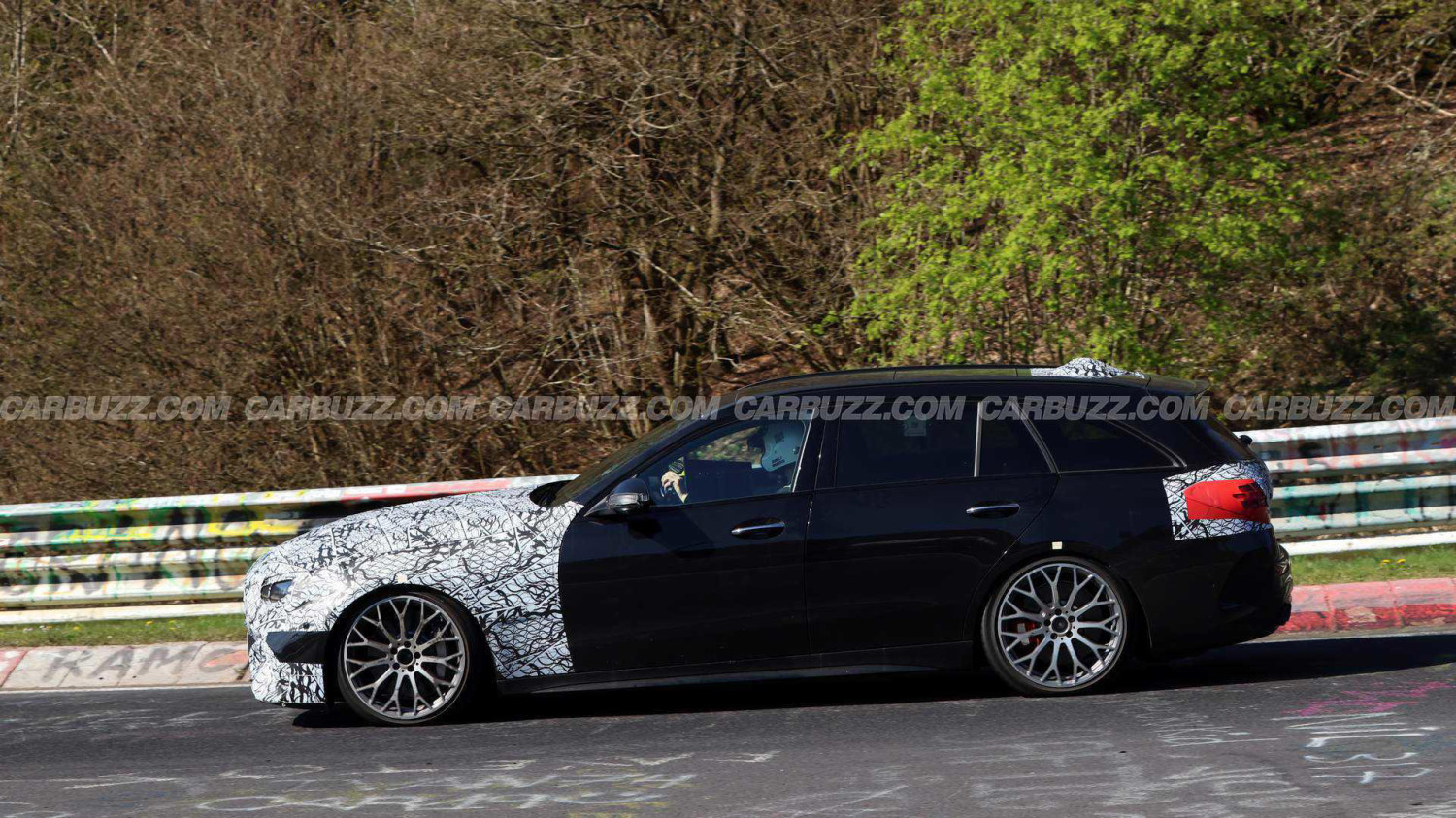 New Mercedes-AMG C-Class wagon spied hiding 50% more cylinders