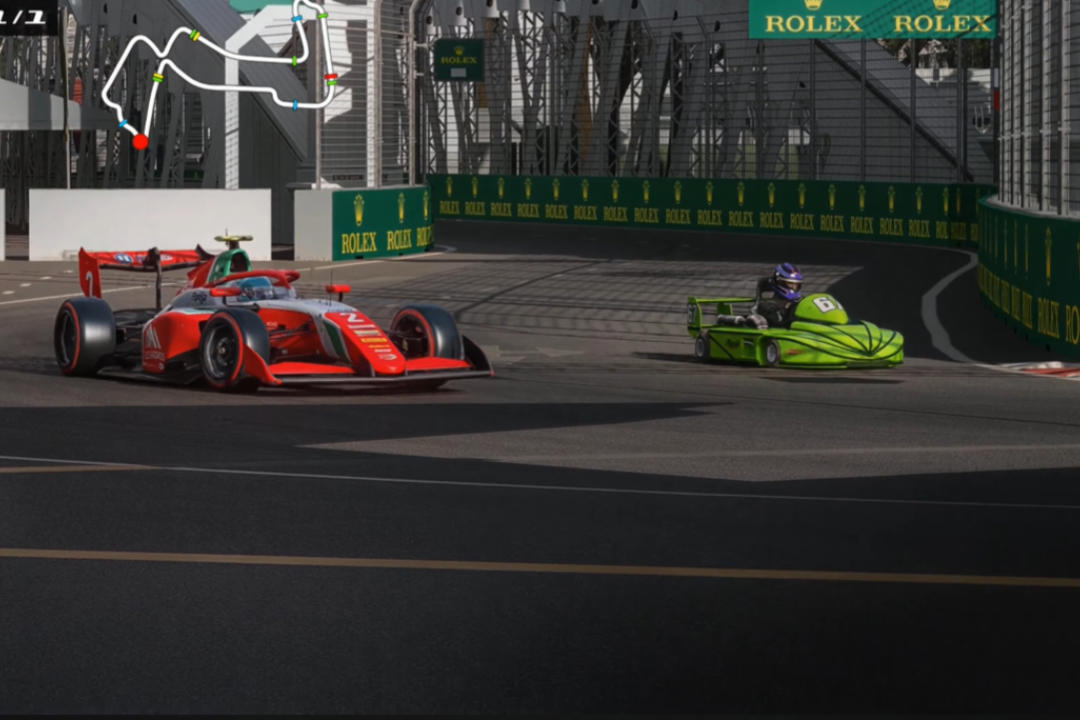 A 115-HP lawn-mower-sized superkart pushed an F3 car to its absolute limit