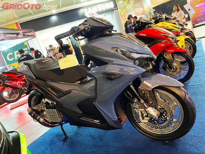 Modifikasi Yamaha Aerox Turbo, Versi Terakhir Pakai Kaki Ala Moge